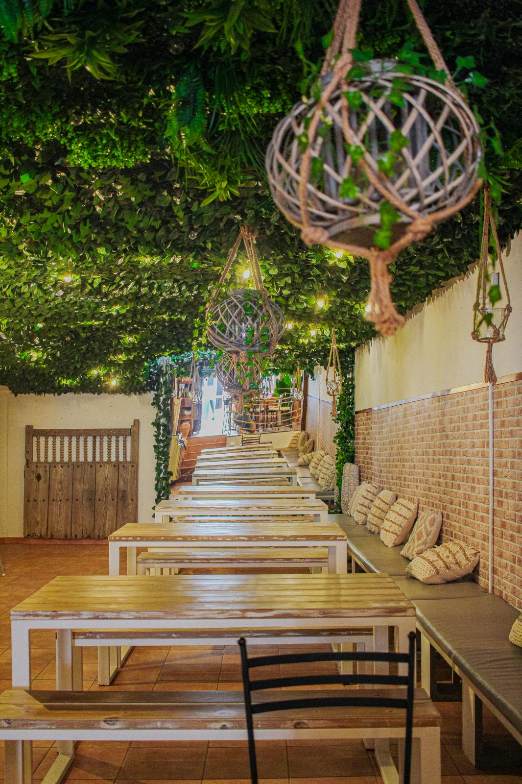 Terraza bajo estrellas